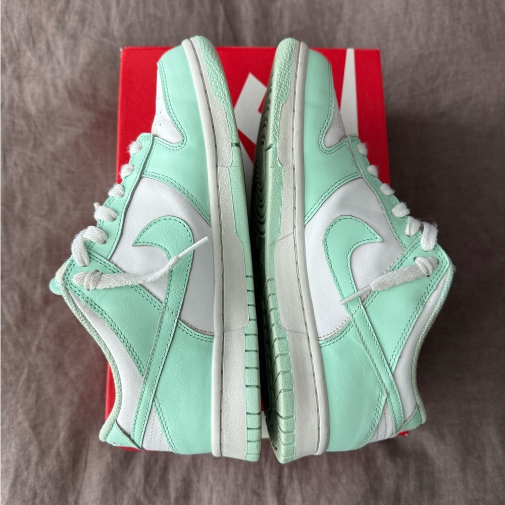 Nike Dunk Low GS Big Kids (FZ3534-100) “Mint Foam” - Picture 4 of 12